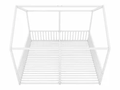 Cama-cabina de hierro 2x90x200cm - con techo y somier -^ModernLuxe Outlet