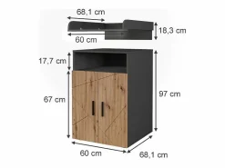 Vicco Cambiador antracita/artisan 60x68.1x97 irma Negro Online