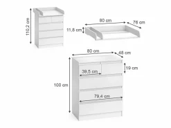 Cambiador 80x76x110.2 emma^Vicco