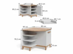 Vicco Mueble De Bebé|Cambiador /artesano 85x85x85.2 malia