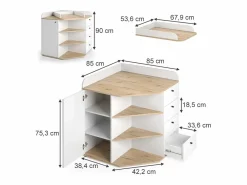 Vicco Cambiador /artesano 85x85x90 aria Blanco Online
