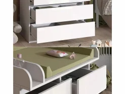 Vicco Cambiador / alto brillo 80x76x110.2 emma Blanco New