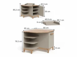 Vicco Cambiador cachemira/artesanal 85x85x85.2 malia Beige