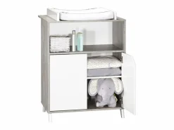 Cambiador de madera para bebés Gris Sale