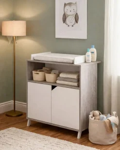Cambiador de madera para bebés Gris Sale