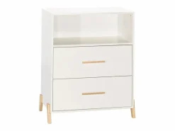 Cambiador sobre patas de madera blanca Marru00f3n Best
