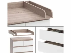 Vicco Cambiador sonoma/blanco 80x76x110.2 emma Color natural claro Best