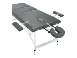 Helloshop26 Camilla de masaje de 3 zonas estructura de aluminio banco de masaje reposacabezas reposabrazos ajustable cama de masaje plegable portátil antracita 02_0001798 Amarillo Best