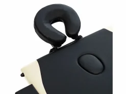Camilla de masaje plegable 3 secciones madera negra y beige 02_0001832^Helloshop26 Discount