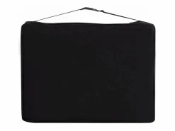 Helloshop26 Camilla De Masaje|Camilla de masaje plegable 3 secciones acero inoxidable negro y beige 02_0001821