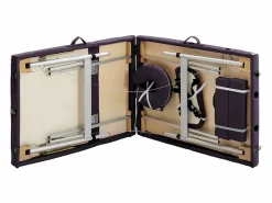 Camilla de masaje plegable de 3 secciones acero inoxidable color morado 02_0001828^Helloshop26 Clearance