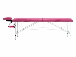 Camilla de masaje plegable de 2 secciones acero inoxidable rosa 02_0001809^Helloshop26 Hot