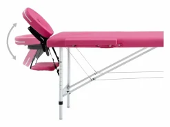 Camilla de masaje plegable de 2 secciones acero inoxidable rosa 02_0001809^Helloshop26 Hot