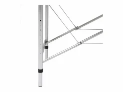 Helloshop26 Camilla de masaje plegable de 4 zonas con estructura de acero inoxidable color blanco crema 02_0001877 Plateado Outlet