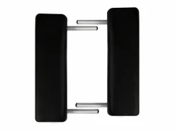 Helloshop26 Camilla de masaje plegable de 2 zonas con estructura de acero inoxidable color 02_0001886 Negro Clearance