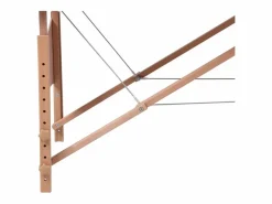 Camilla de masaje plegable blanca de 2 secciones con estructura de madera color crema 02_0001874^Helloshop26 New