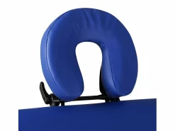 Helloshop26 Camilla de masaje plegable de 2 zonas con estructura de acero inoxidable azul 02_0001879 Plateado Outlet