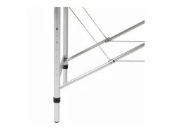 Helloshop26 Camilla de masaje plegable de 2 zonas con estructura de acero inoxidable azul 02_0001879 Plateado Outlet