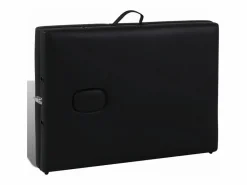 Helloshop26 Camilla de masaje plegable de 3 secciones con estructura de madera negra 02_0001889 Negro Hot