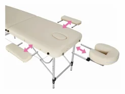 Camilla de masaje portátil plegable de aluminio de 2 secciones + funda 2008133^Helloshop26 Sale