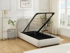 Vente-unique Cama Con Canapé|Cama Con Almacenaje|Canapé abatible 90 x 190 cm de tela color - VANARI