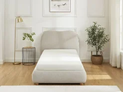 Vente-unique Cama Con Canapé|Cama Con Almacenaje|Canapé abatible 90 x 190 cm de tela color - VANARI