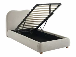 Vente-unique Cama Con Canapé|Cama Con Almacenaje|Canapé abatible 90 x 190 cm de tela color - VANARI