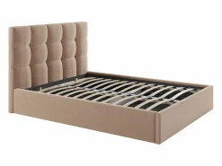 Vente-unique Cama Terciopelo|Canapé abatible 140 x 190 cm de terciopelo en color - MIRDAL