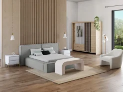 Canapé abatible 180 x 200 cm de pana + colchón - TIMANO^Vente-unique Outlet