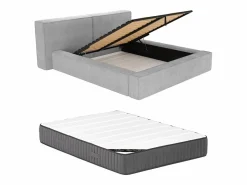 Canapé abatible 180 x 200 cm de pana + colchón - TIMANO^Vente-unique Outlet