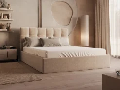 Canapé abatible 160 x 200 cm de terciopelo color con colchón - MIRDAL^Vente-unique Outlet