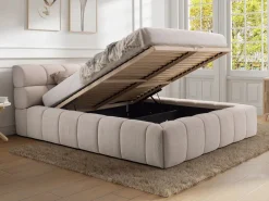 Canapé abatible 160 x 200 cm de tela color - FORVIK^Vente-unique Clearance