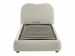 Canapé abatible 90 x 190 cm en tela bouclé beige - VANARI^Vente-unique Best
