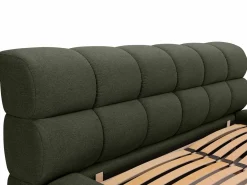 Vente-unique Canapé abatible 160 x 200 cm tela + colchón - FORVIK de Pascal Morabito Verde Discount