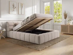 Vente-unique Canapé abatible 200 x 200 cm tela - FORVIK de Pascal Morabito Beige Online