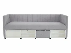 Vente-unique Canapé abatible banco 80 x 200 cm de tela y en color - LAOZIA Gris