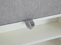 Vente-unique Canapé abatible banco 80 x 200 cm de tela y en color - LAOZIA Gris