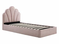 Vente-unique Canapé abatible concha 90 x 190 cm tela - CORALUNO Rosa Sale