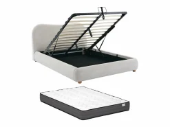 Canapé abatible de 160 x 200 cm de tela color + colchón - VANARI^Vente-unique Discount