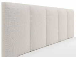 Vente-unique Canapé abatible de 140 x 190 cm cabecero con costuras verticales tela + colchón - KILACLO Beige Discount