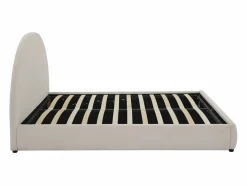 Canapé abatible de 140 x 190 cm de tela bouclé color - LIRIMO^Vente-unique Discount