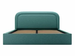 Vente-unique Canapé abatible de 160 x 200 cm de tela jaspeada color pato - FIREZA Azul Discount
