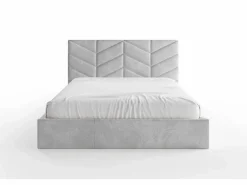 Vente-unique Cama Con Canapé|Cama Adulto|Canapé abatible de 180 x 200 cm de tela texturizada + colchón - JUSTANI