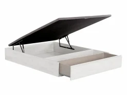 Ysmée Canapé abatible de 140 x 190 cm - - HESTIA de YSMÉE Blanco New