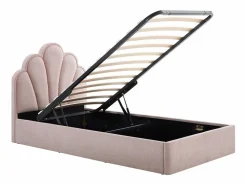 Vente-unique Canapé abatible de concha 90 x 190 cm tela + colchón - CORALUNO Rosa Online