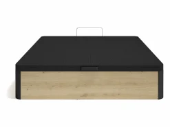 Ysmée Somier Con Canapé|Somier - 160X200Cm|Canapé arcón 160 x 200 cm - Natural claro y negro - NAMOSI de YSMÉE