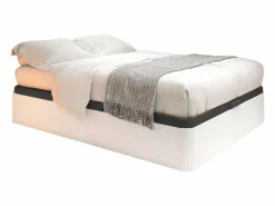 Canapé Atenas abatible tapizado 3D 90x190 cm Blanco Sale