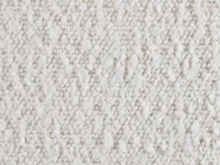 Ysmée Canapé decorativo tapizado 160 x 200 cm tamaño Queen tela rizada Con patas ELENAE YSMÉE Blanco Discount