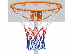 Canasta de baloncesto de repuesto resistente, para montaje en pared o puerta, de acero, color con red (58 x 50 x 10 cm)^ Hot