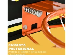 SPORTNOW Canasta de baloncesto negro y amarillo 110x90x70 cm Naranja Best